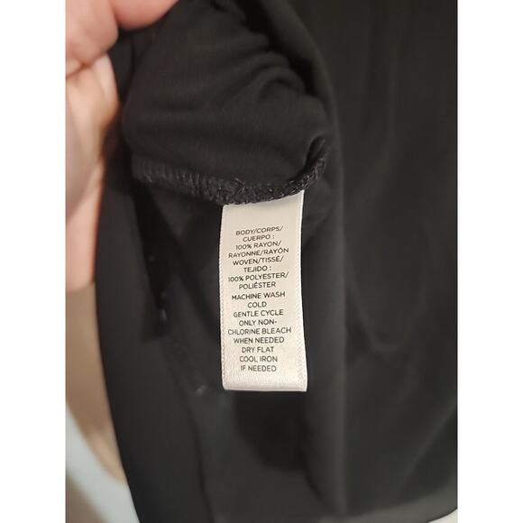 Ann Taylor Loft Tunic Top Black S Lightweight Sleeveless Button Back - Picture 4 of 5